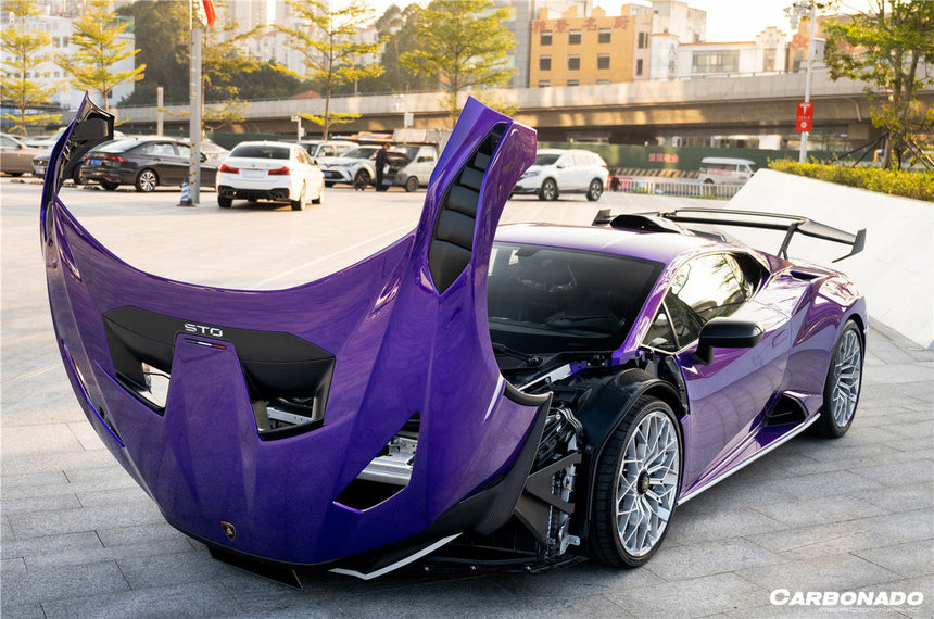 2021-UP Lamborghini Huracan STO Dry Carbon Fiber Hood Vents