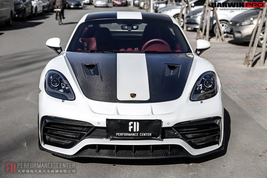 2016-2023 Porsche 718 Cayman/Boxster BKSS Style Partial Carbon Fiber Front Bumper