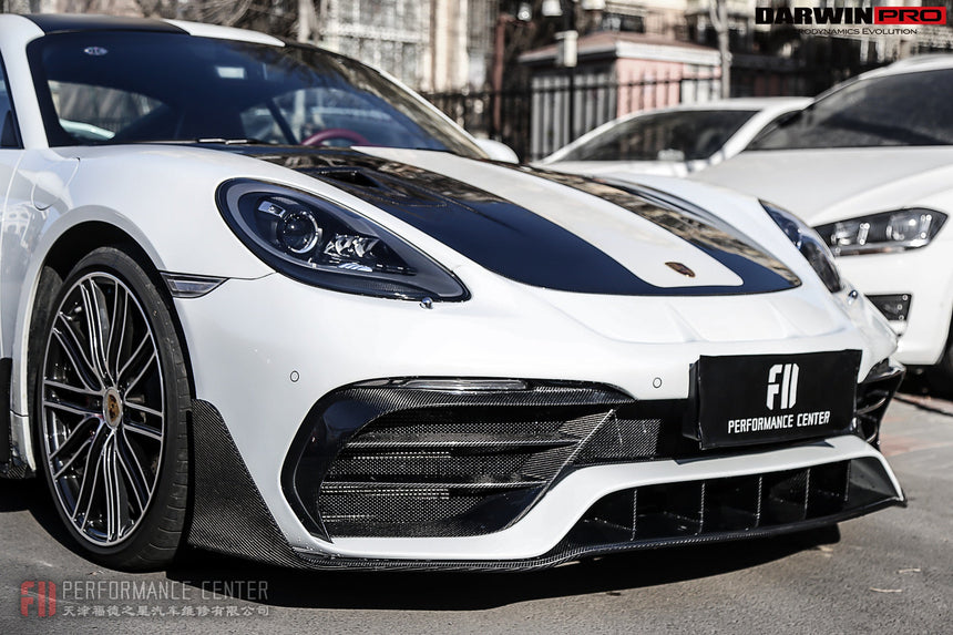 2016-2023 Porsche 718 Cayman/Boxster BKSS Style Partial Carbon Fiber Front Bumper