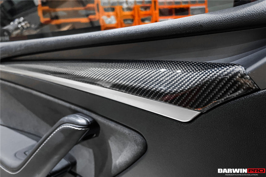 2020-2023 Tesla Model 3/Y OEM Style Autoclave Carbon Fiber Door Trim Interior Replacement