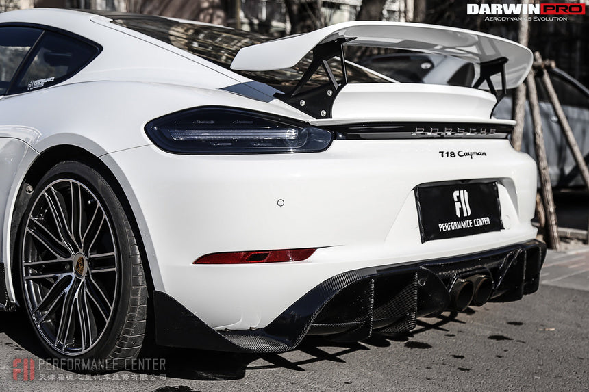 2016-2023 Porsche 718 Cayman/Boxster BKSS Style Carbon Fiber Rear Diffuser