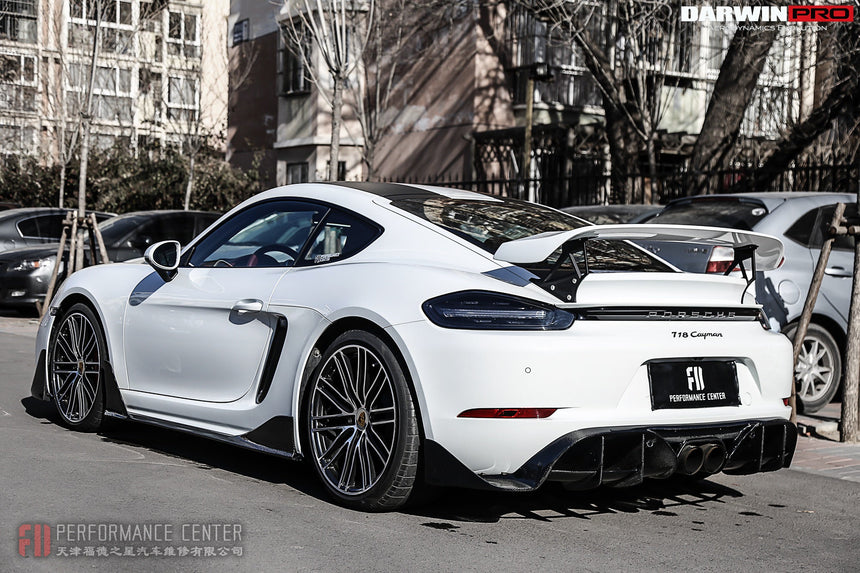 2016-2023 Porsche 718 Cayman/Boxster BKSS Style Carbon Fiber Rear Diffuser