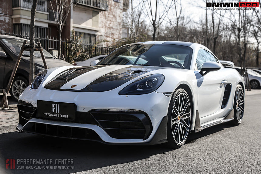 2016-2023 Porsche 718 Cayman/Boxster BKSS Style Partial Carbon Fiber Front Bumper