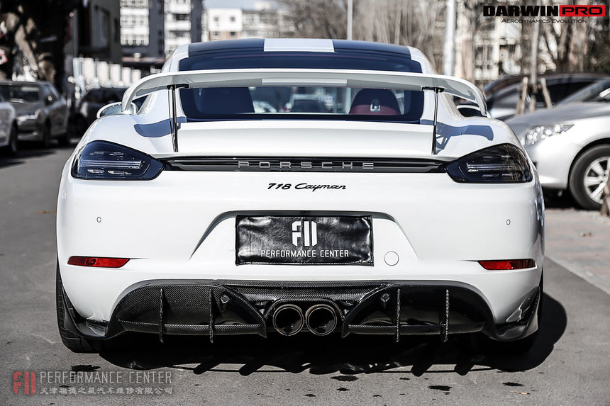 2016-2023 Porsche 718 Cayman/Boxster BKSS Style Carbon Fiber Rear Diffuser