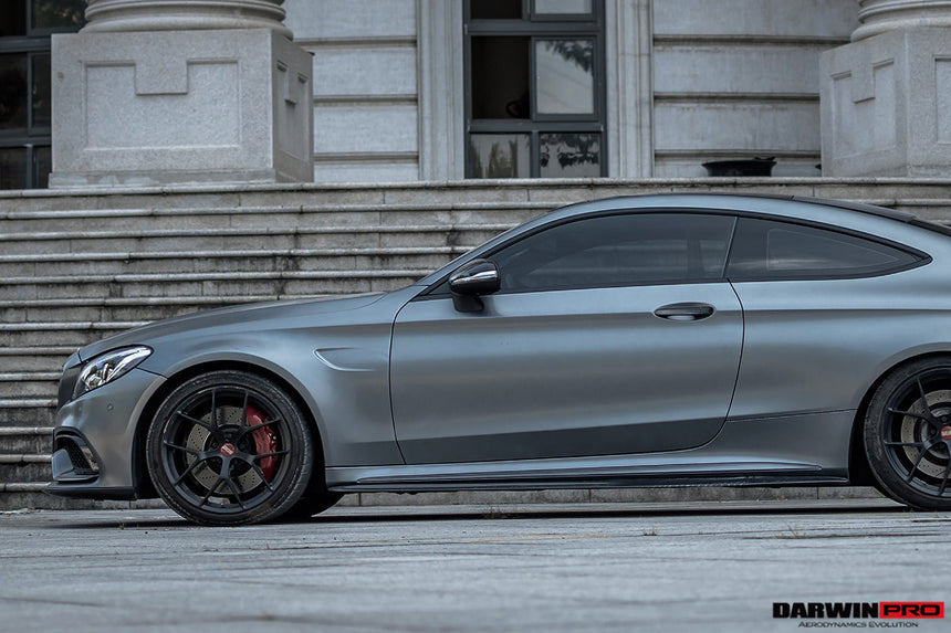 2015-2021 Mercedes Benz W205 C63/S AMG Coupe Carbon Fiber Side Skirts Extension