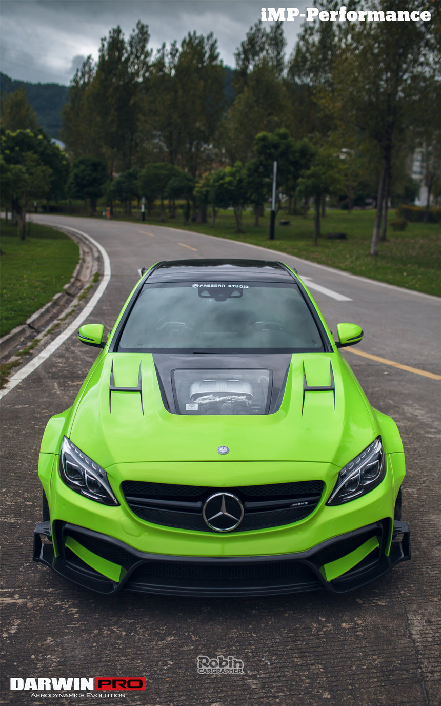 2015-2021 Mercedes Benz W205 C63/S AMG Sedan IMP Performance Partial Carbon Fiber front bumper