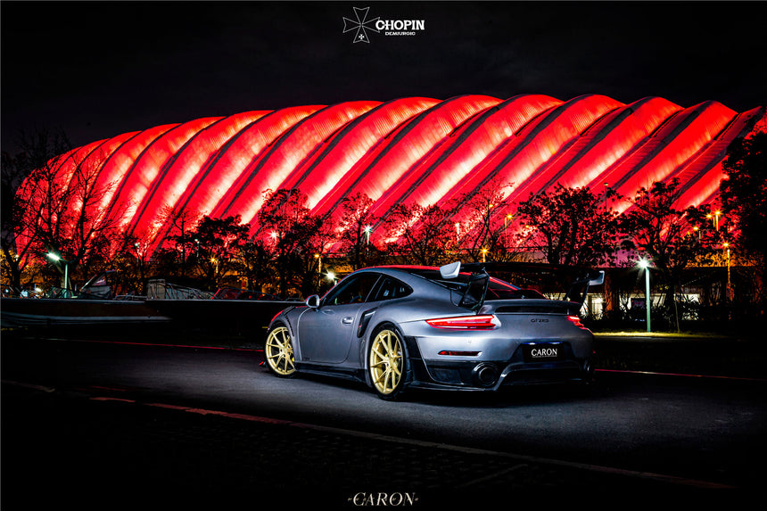 2016-2019 Porsche 911 991.2 Carrera /S GT2RS Style Partial Carbon Fiber Rear Bumper