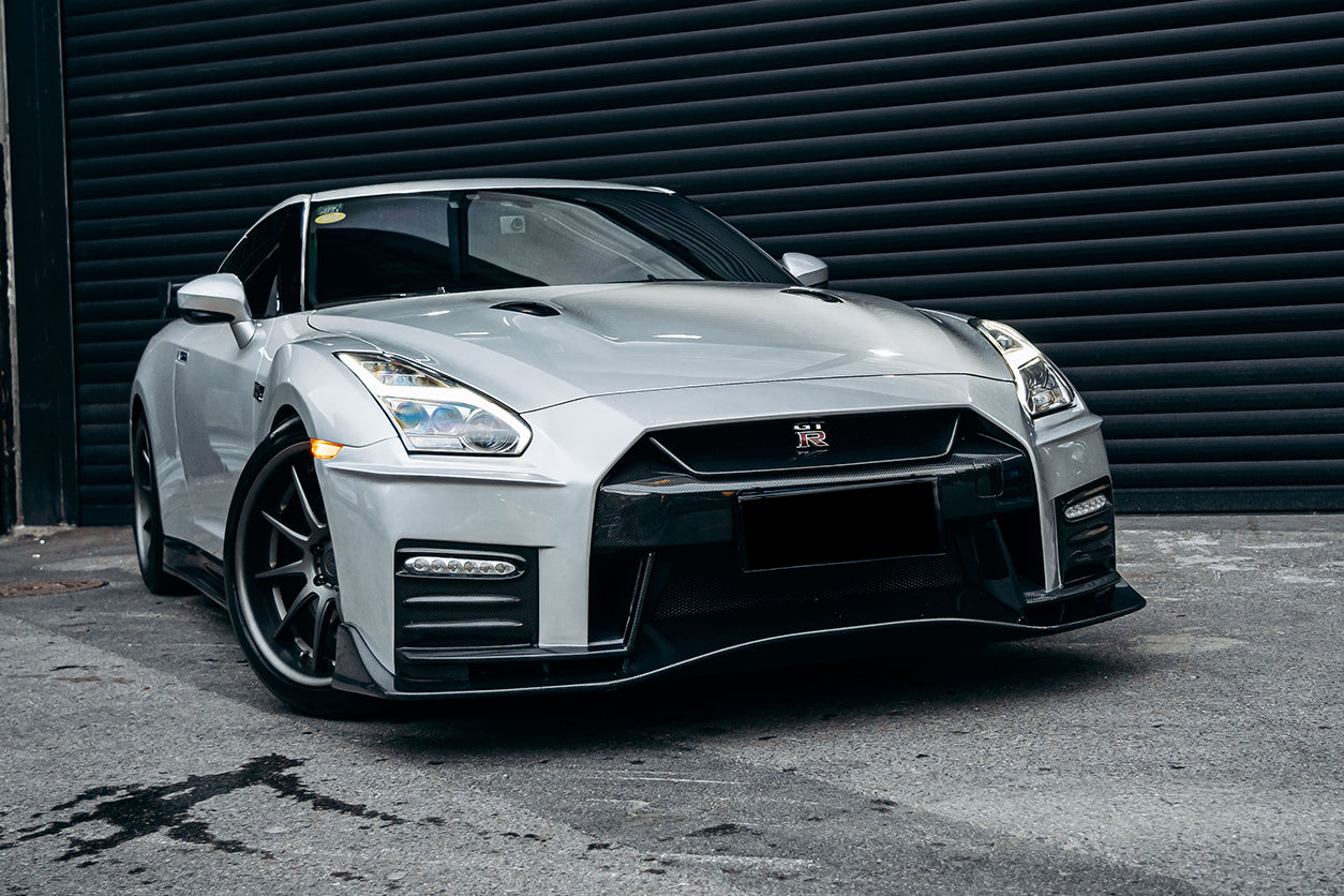 2017-2022 Nissan GTR R35 EBA NSM Style Partial Carbon Fiber Front Bump ...