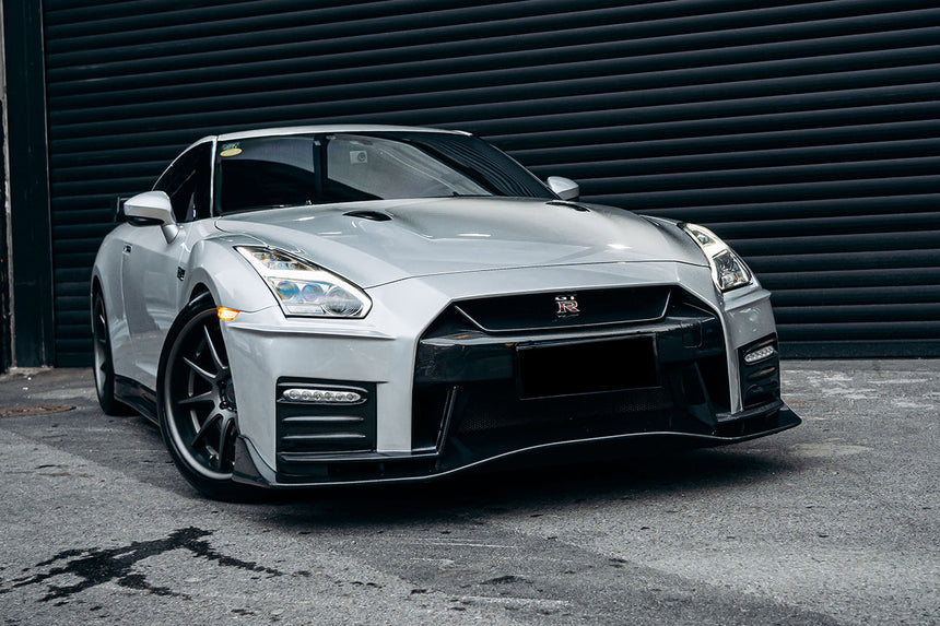 2017-2022 Nissan GTR R35 EBA NSM Style Partial Carbon Fiber Front Bumper