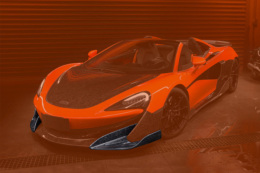 2018-2021 McLaren 600lt Carbon Fiber Front Lip Side Splitter