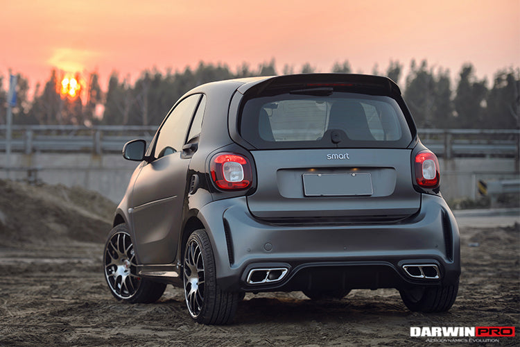 2016-2020 Smart Fortwo 453 BKSS Style Partial Carbon Fiber Rear Bumper