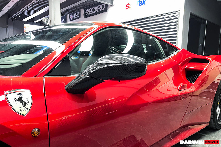 2015-2020 Ferrari 488 GTB/Spyder Carbon Fiber Mirror House & Base Replacement