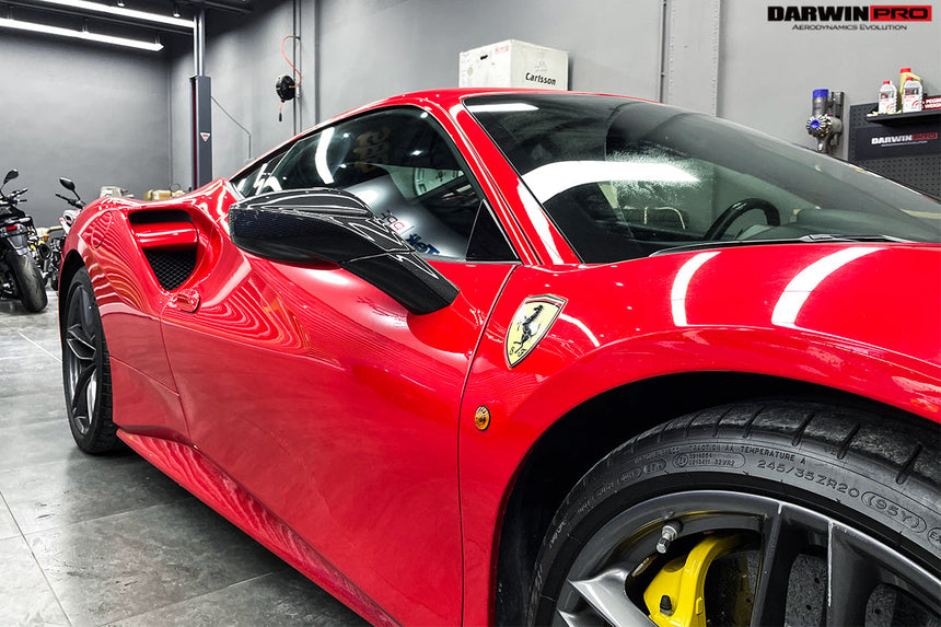 2015-2020 Ferrari 488 GTB/Spyder Carbon Fiber Mirror House & Base Replacement