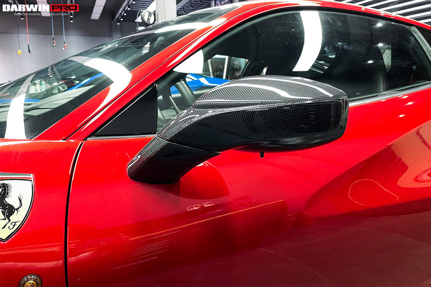 2015-2020 Ferrari 488 GTB/Spyder Carbon Fiber Mirror House & Base Replacement