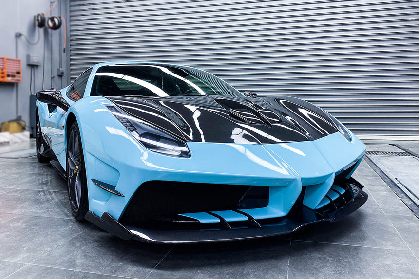 2015-2020 Ferrari 488 GTB/Spyder MA Style Partial Carbon Fiber Front Bumper