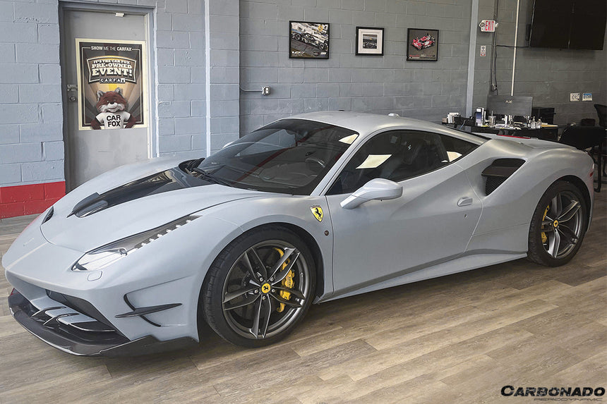 2015-2020 Ferrari 488 GTB/Spyder MA Style Partial Carbon Fiber Front Bumper