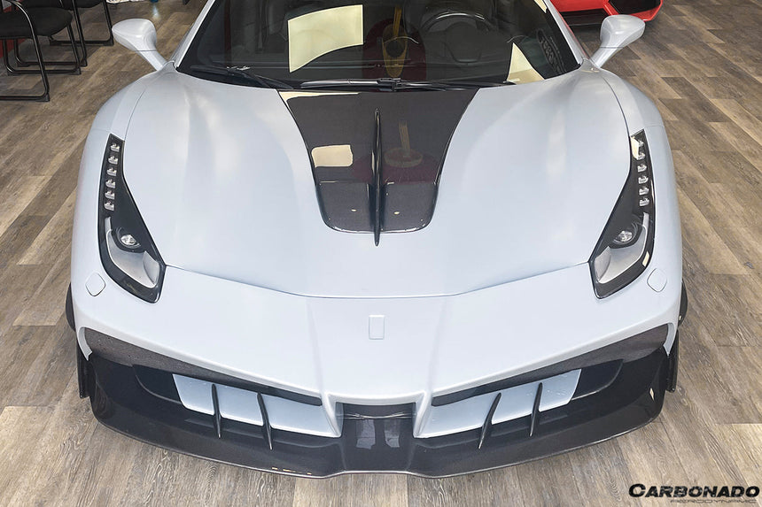 2015-2020 Ferrari 488 GTB/Spyder MA Style Carbon Fiber Hood