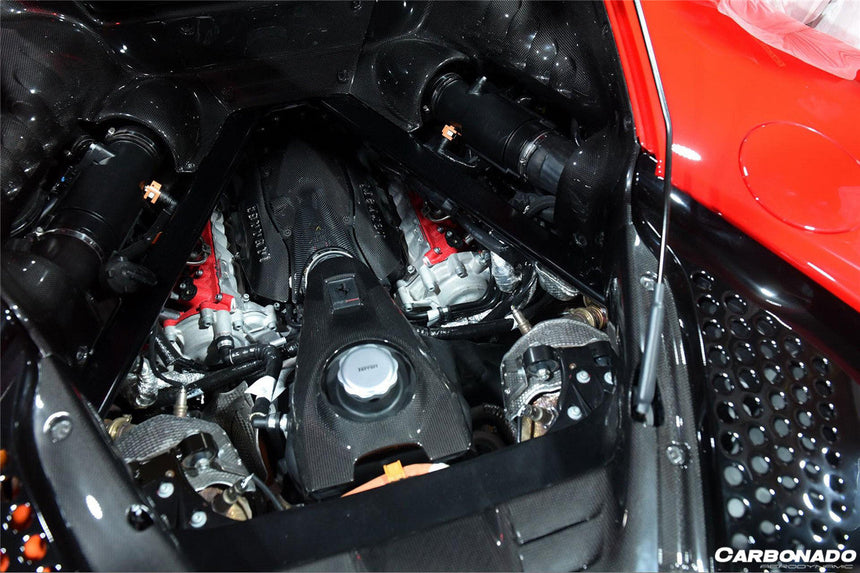 2020-UP Ferrari SF90 Stradale OE Style Autoclave Carbon Fiber Engine Interior