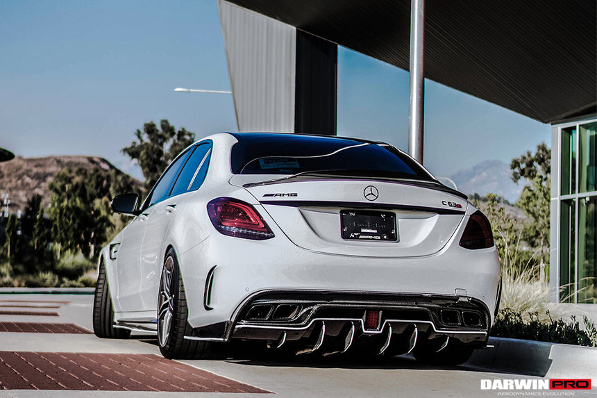 2015-2021 Mercedes Benz W205 C63/S AMG Sedan IMP Performance Carbon Fiber Rear Diffuser w/ Caps
