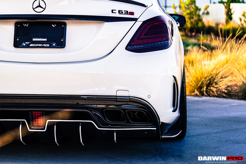 2015-2021 Mercedes Benz W205 C63/S AMG Sedan IMP Performance Carbon Fiber Rear Diffuser w/ Caps