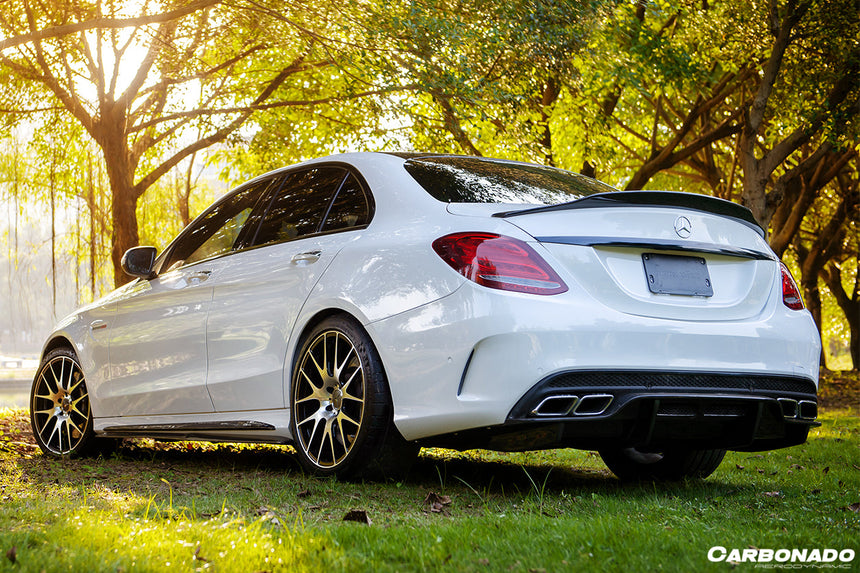 2015-2021 Mercedes Benz W205 C63/S AMG Sedan PS Style Rear Diffuser