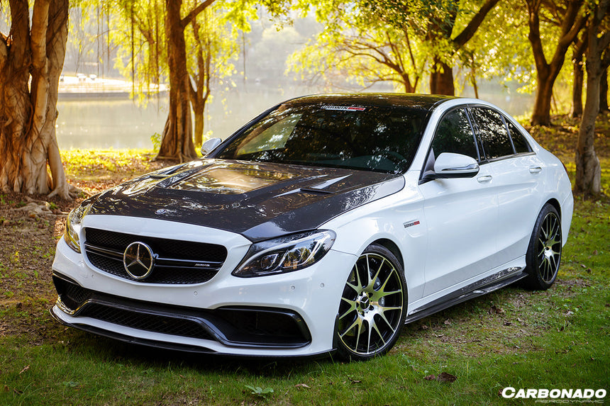 2015-2021 Mercedes Benz C-Class W205 Sedan PS Style Side Skirts