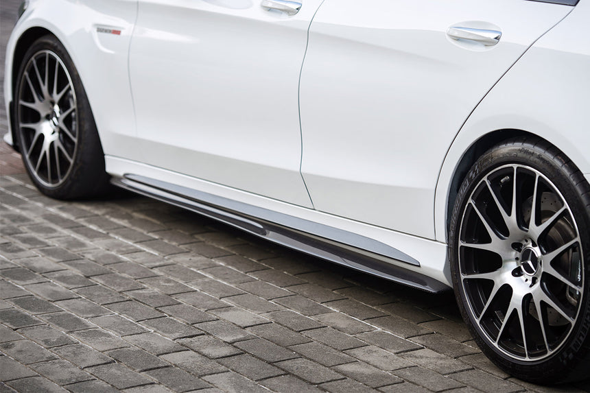 2015-2021 Mercedes Benz C-Class W205 Sedan PS Style Side Skirts