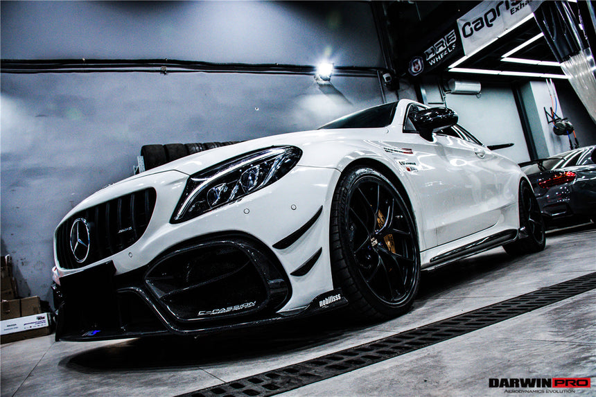 2015-2021 Mercedes Benz W205 C63/S AMG Coupe IMP Performance Partial Carbon Fiber Front Bumper w/ Grill & Canards