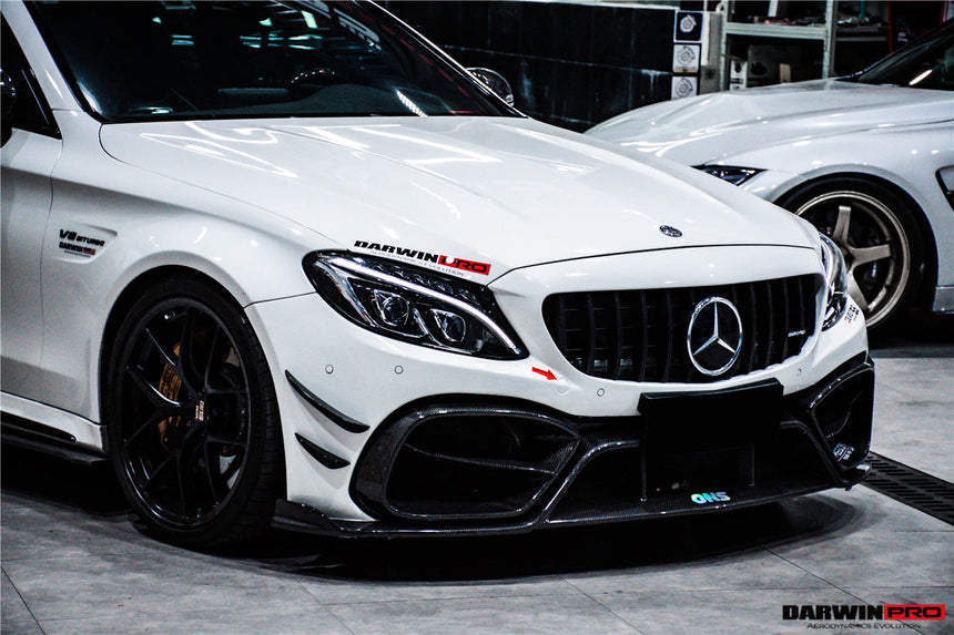 2015-2021 Mercedes Benz W205 C63/S AMG Coupe IMP Performance Partial Carbon Fiber Front Bumper w/ Grill & Canards