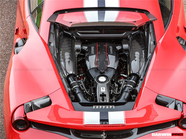 2015-2022 Ferrari 488 GTB/488 PISTA/F8 Dry Carbon Fiber Inner Underscreen panel Replacemnt