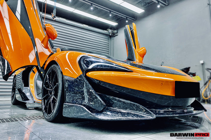 2018-2021 McLaren 600lt Carbon Fiber Front Bumper Side Splitter
