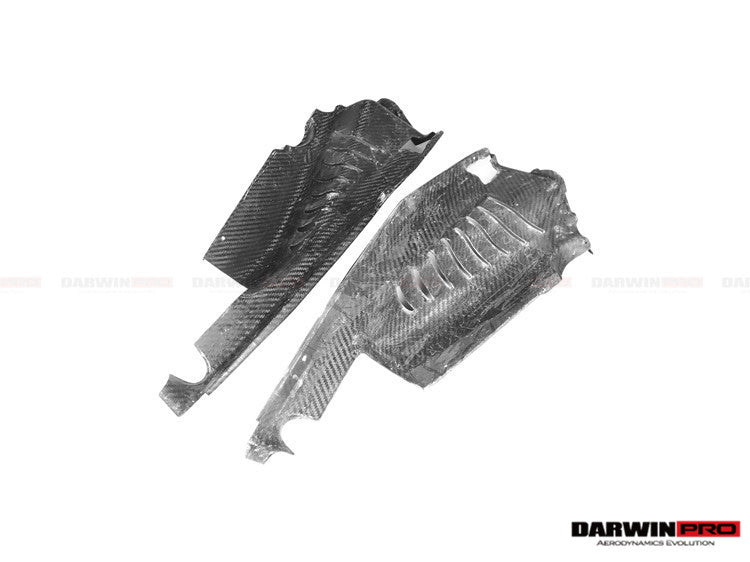 2015-2022 Ferrari 488 GTB/Pista/F8 Dry Carbon Fiber Engine Bay Panels With Heat Protection