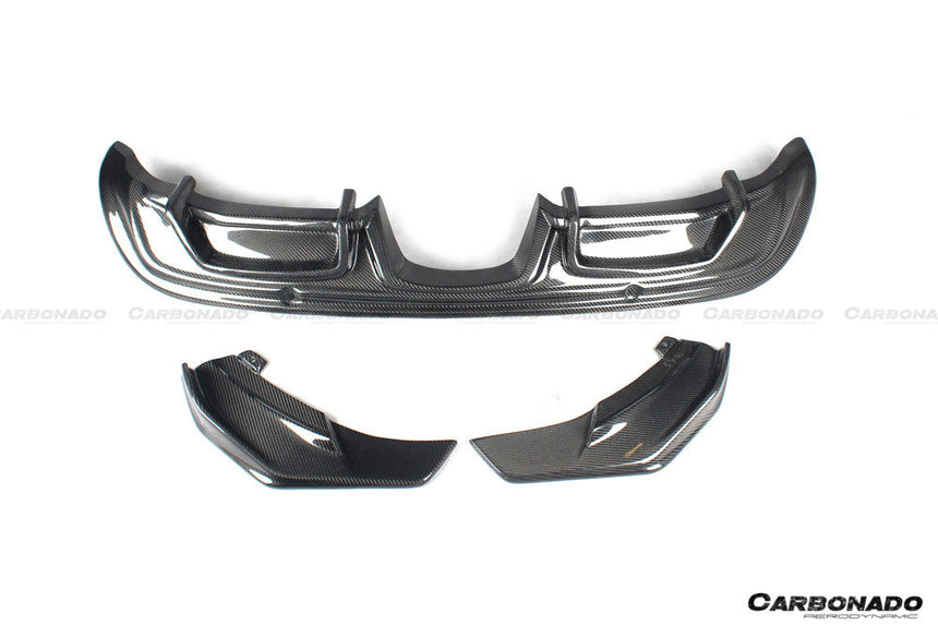 2017-2023 Porsche 718 Cayman/Boxster AM Style Carbon Fiber Rear Lip w/ Caps