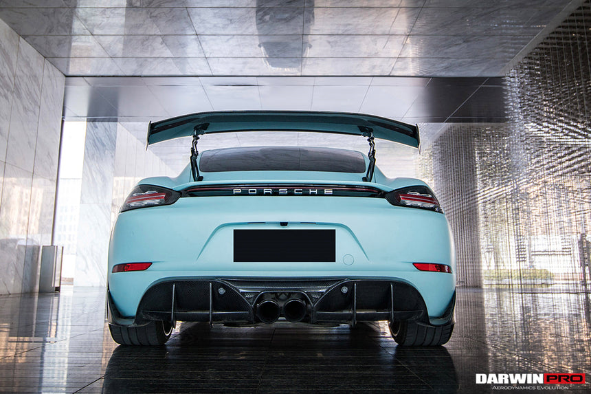 2016-2023 Porsche 718 Cayman/Boxster BKSS Style Carbon Fiber Rear Diffuser