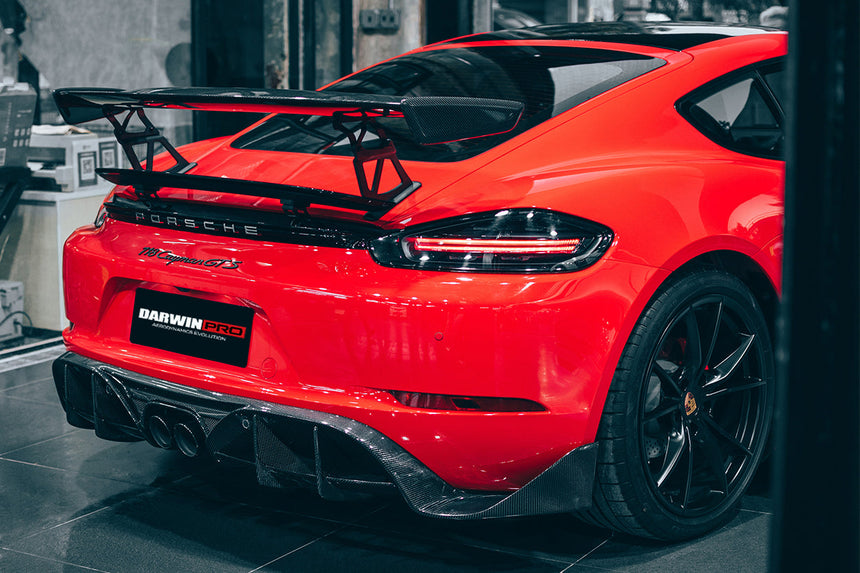 2016-2023 Porsche 718 Cayman/Boxster BKSS Style Carbon Fiber Rear Diffuser