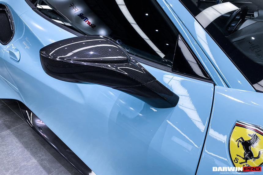 2015-2020 Ferrari 488 GTB/Spyder Carbon Fiber Mirror House & Base Replacement