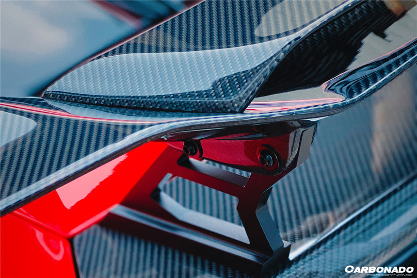 2015-2020 Lamborghini Huracan LP610/LP580 MD Style Carbon Fiber Trunk Spoiler w/ Base