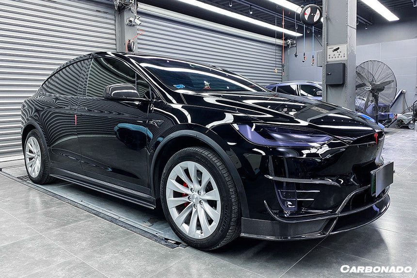 2016-2021 Tesla X SUV RZS Style Carbon Fiber Front Canards