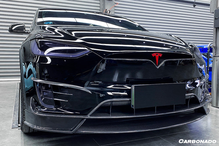 2016-2021 Tesla X SUV RZS Style Carbon Fiber Front Lip
