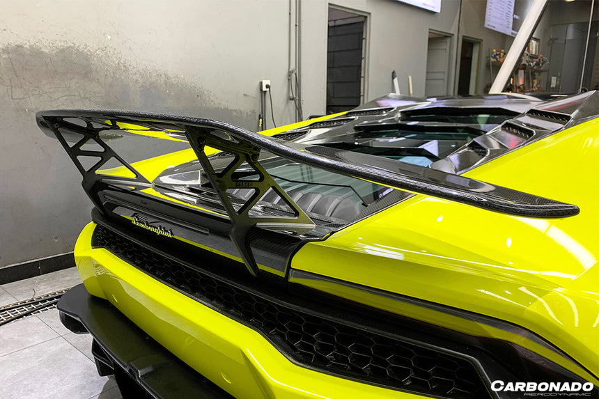 2015-2020 Lamborghini Huracan LP610/LP580 DC Style Carbon Fiber Trunk Spoiler w/ Base