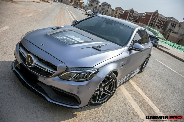 2015-2021 Mercedes Benz W205 C63/S AMG Sedan BKSS Style Carbon Fiber Front Lip