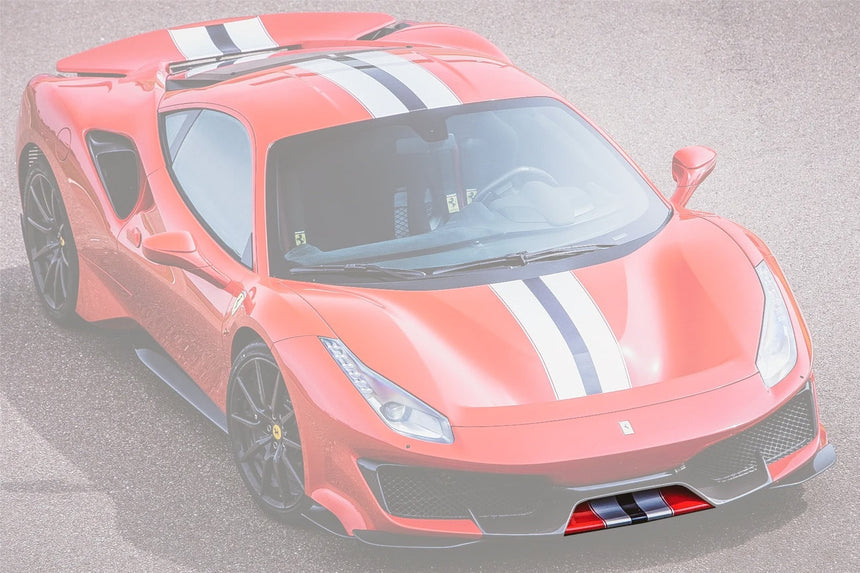 2018-2022 Ferrari 488 Pista Carbon Fiber Front Bumper Low Center Chin Splitter