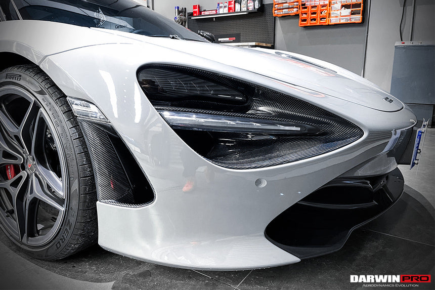 2017-2020 McLaren 720s Dry Carbon Fiber Headlight Inserts Tim Replacement