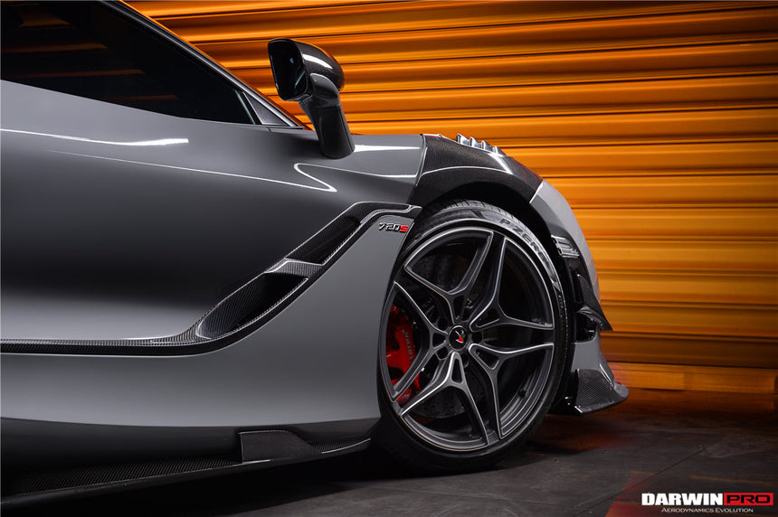 2017-2021 McLaren 720s Se²NWB Style Carbon Fiber Front Bumper Canards
