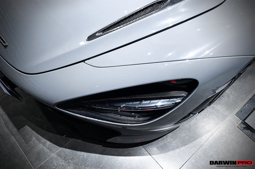 2017-2020 McLaren 720s Dry Carbon Fiber Headlight Inserts Tim Replacement