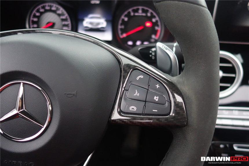 2015-2021 Mercedes Benz W205 C63 AMG Carbon Fiber Interior Steering wheel Trim