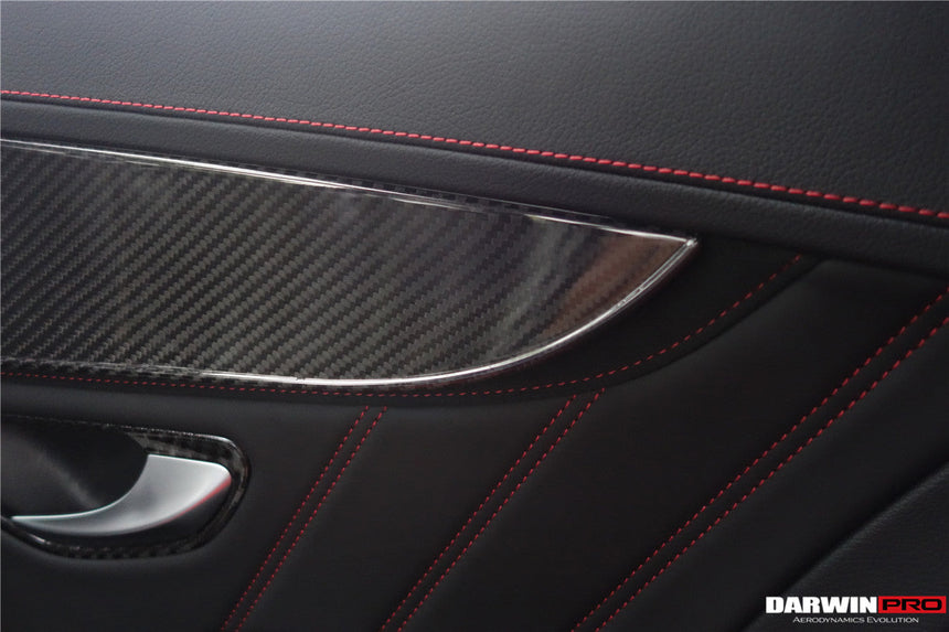 2015-2021 Mercedes Benz W205 C63/S AMG Sedan Carbon Fiber Interior Door Panel Trim Cover Strip