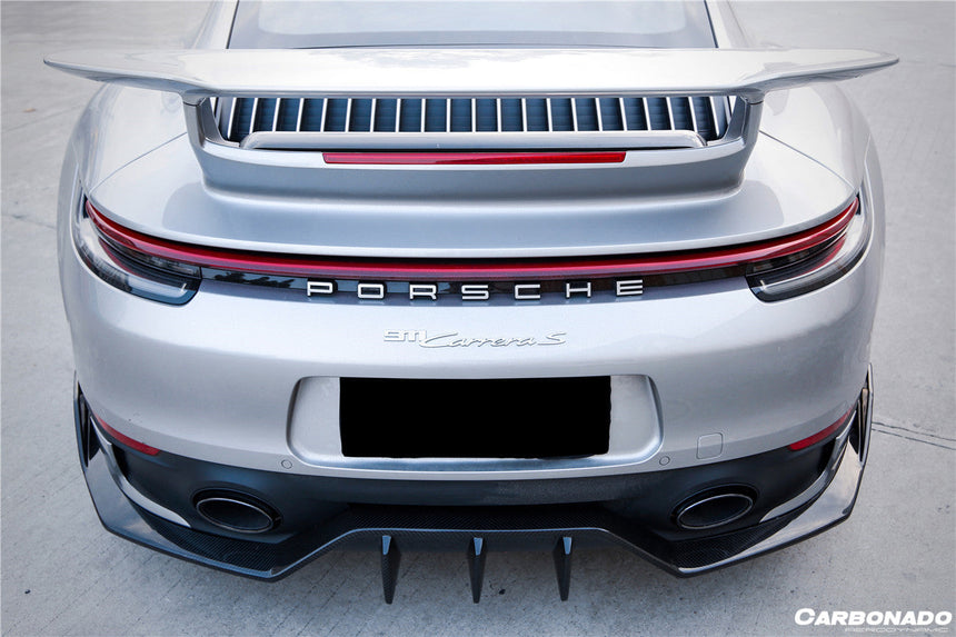 2019-2023 Porsche 911 992 Carrera/Targa Sport Design Bumper WP Style Dry Carbon Fiber Rear Lip