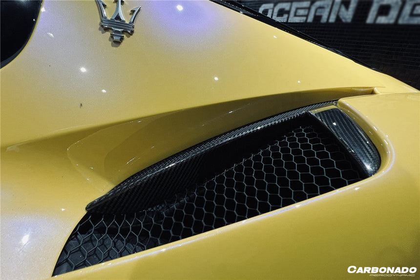 2020-UP Maserati MC20 NVT Style Dry Carbon Fiber Quarter Panel Side Vent Scoops