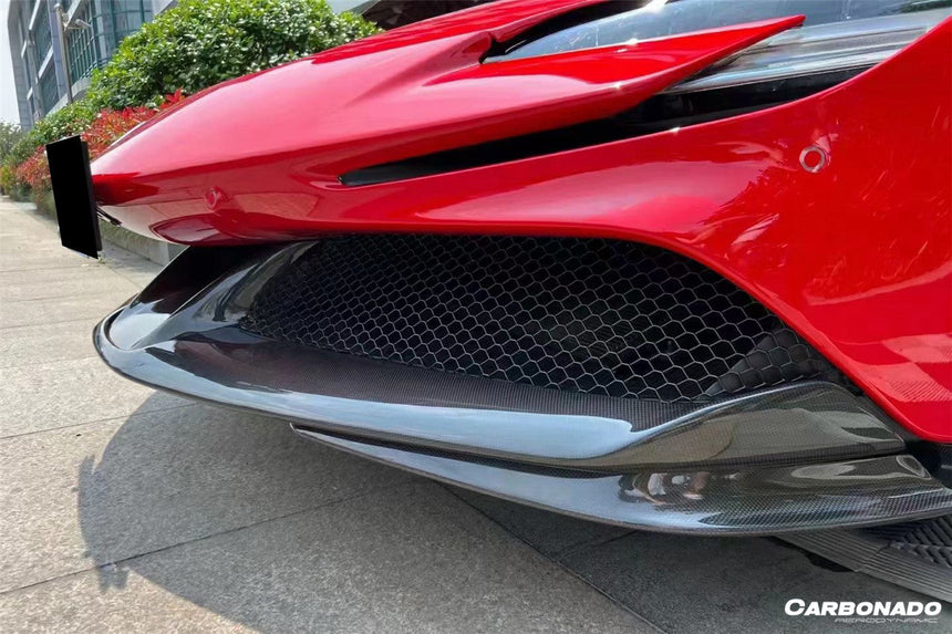 2020-UP Ferrari SF90 Stradale OE Style Autoclave Carbon Fiber Front Bumper Middle Air Vents